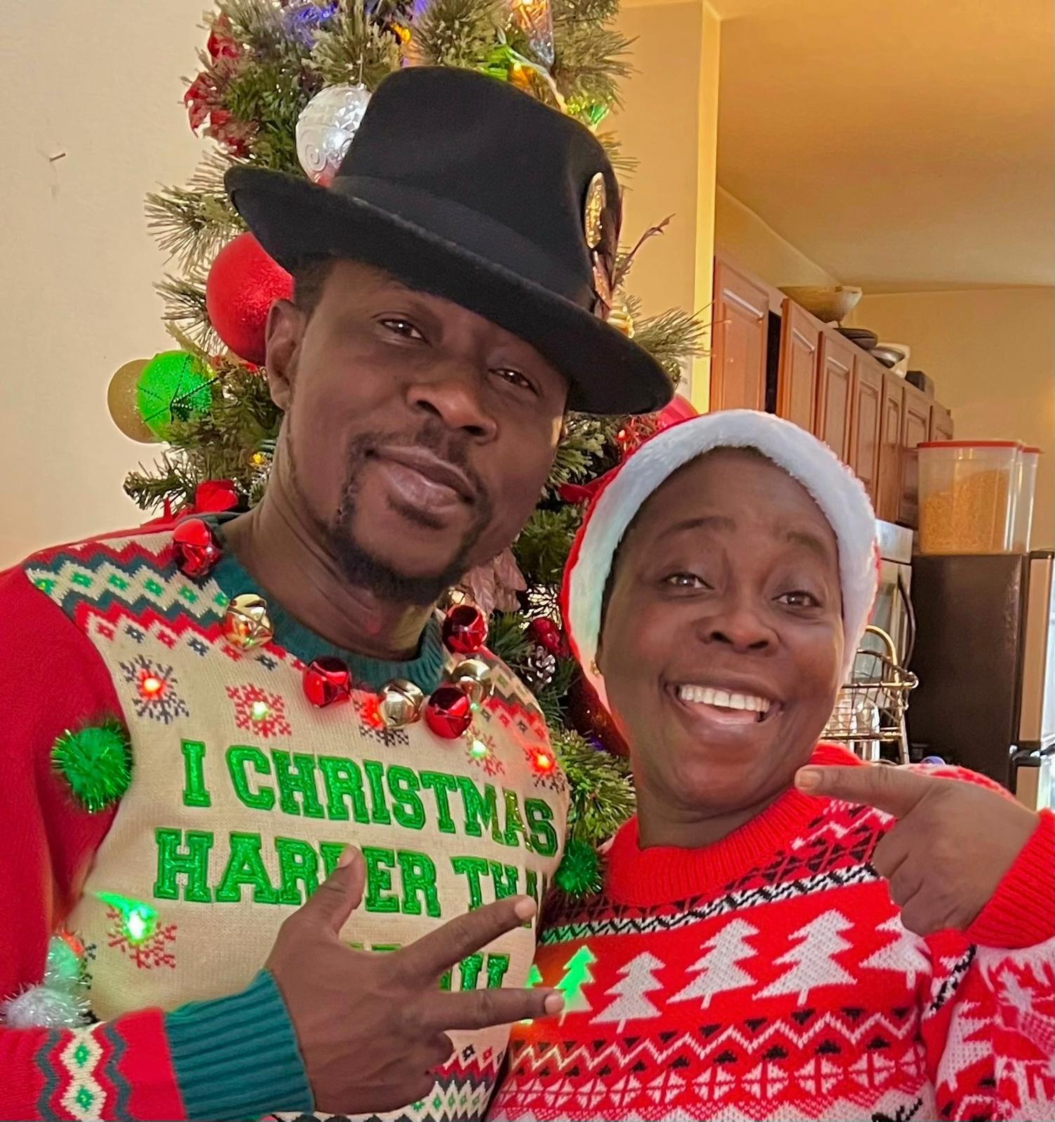 Merry moments in matching sweaters